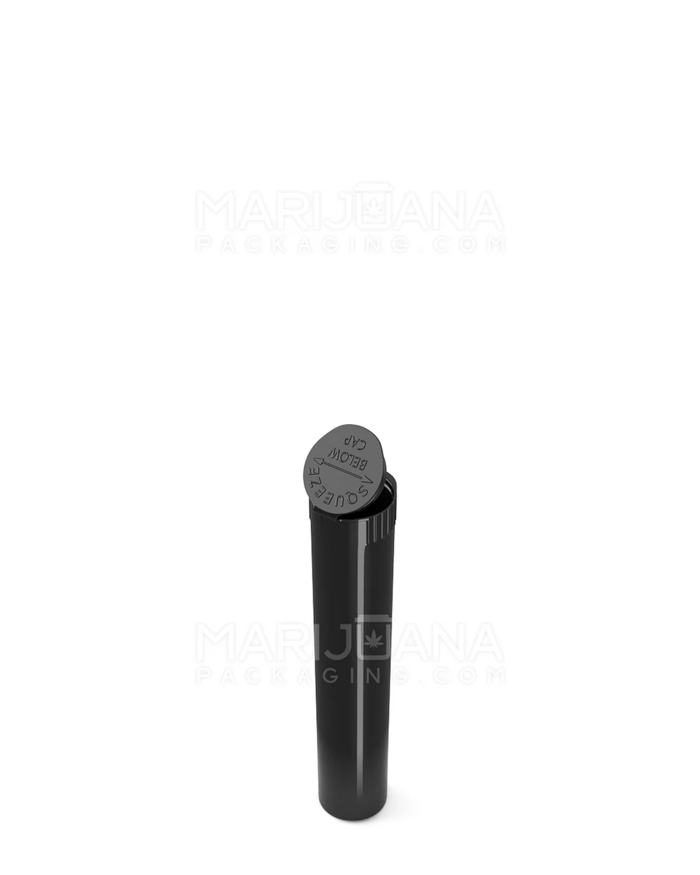 Pop Top Plastic Opaque Pre-Roll Tubes | 70mm - Black - 1000 Count