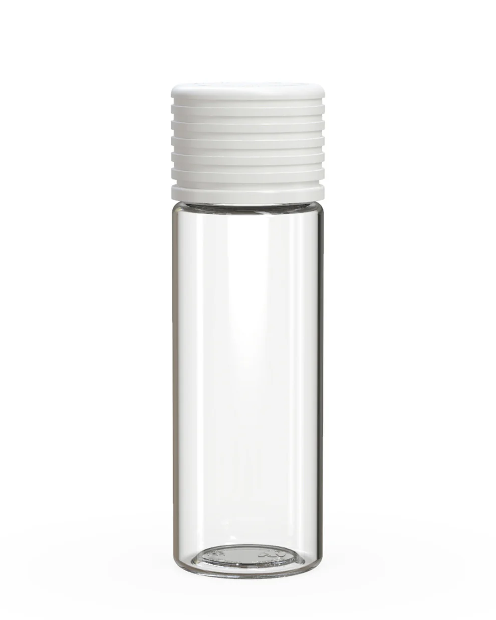 Child Resistant Clear Plastic Spiral Pre-Roll Tubes w/ White Cap | 25mm - 65mm - 400 Count