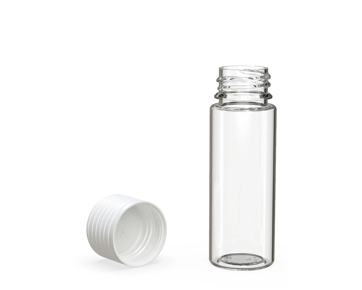 Child Resistant Clear Plastic Spiral Pre-Roll Tubes w/ White Cap | 25mm - 65mm - 400 Count - Image 4