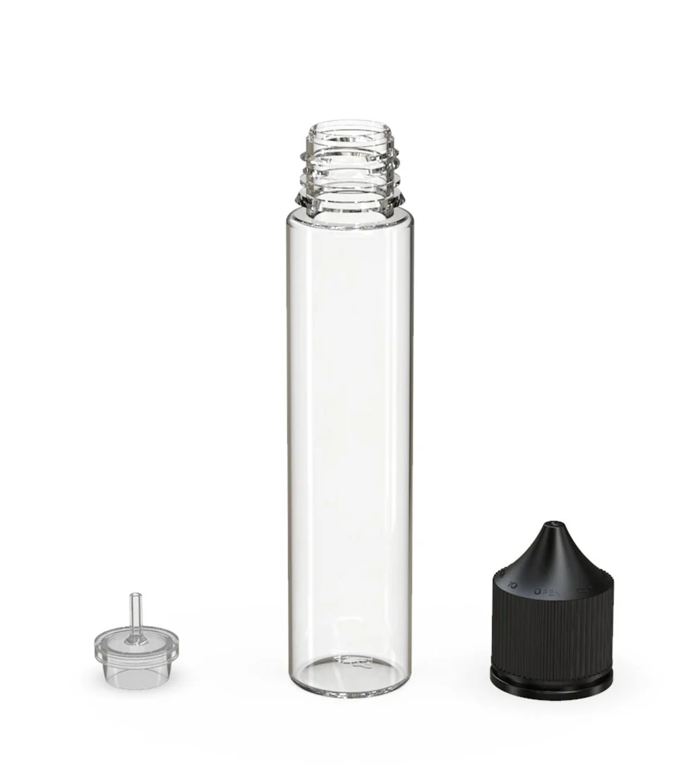 Child Resistant Unicorn V3 PET Dropper Bottles Clear - Image 4