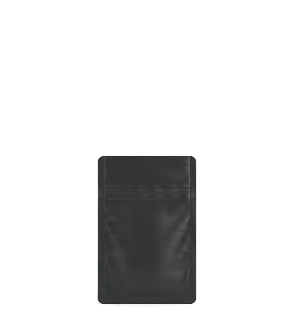 Matte Black PCR Mylar Bags (No Tear Notch) | 3in x 4.5in - 1g - 1000 Count - Image 2