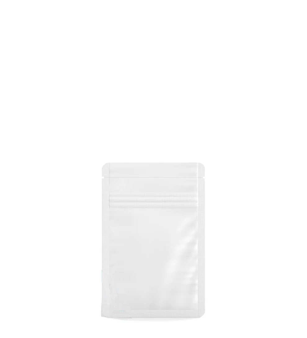 Matte White Mylar Bag (Tear Notch) | 3in x 4.5in - 1g - 1000 Count