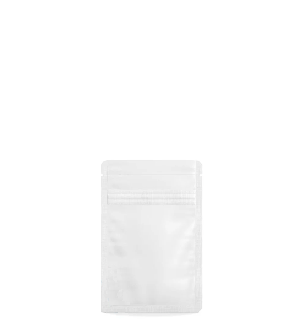 Matte White Mylar Bag (Tear Notch) | 3in x 4.5in - 1g - 1000 Count - Image 4